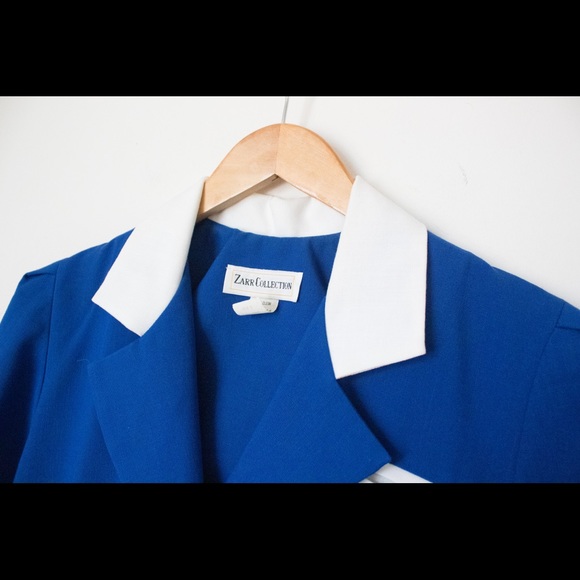 Zarr Collection | Vintage 80’s/90’s Blue & White Short Sleeve Dress | Size 8 - Picture 6 of 12